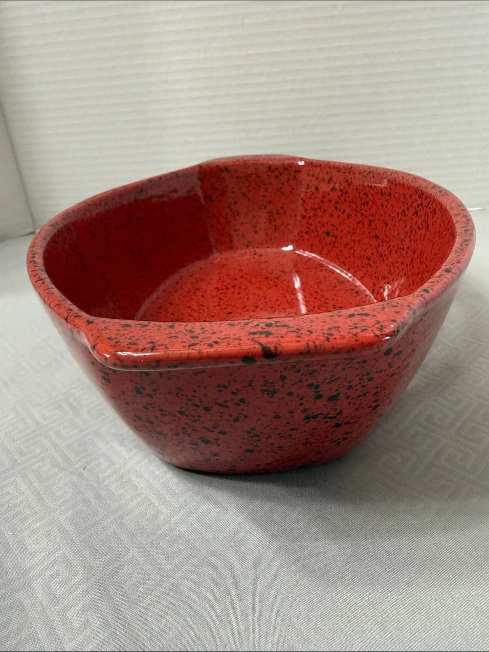 Cerutil Stoneware Red Speckled Ceramic Casserole Baking Dish Handles Portugal